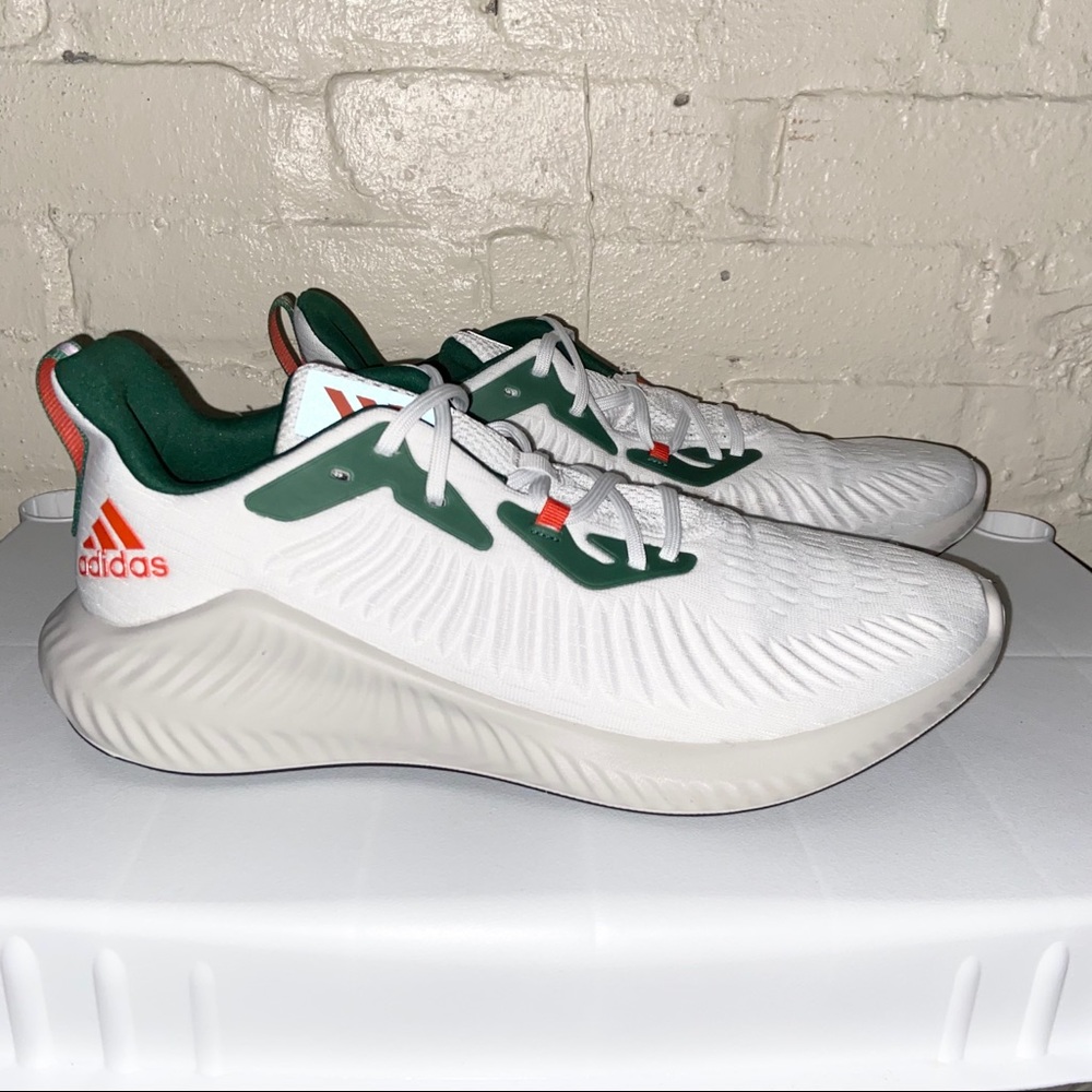 ADIDAS Bounce+ Green and White Sneakers Size 13.5